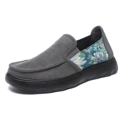 Damen Slip-On Schuhe Blumenmuster Bequem