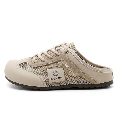 Damen Clogs Atmungsaktives Material Bequem Halbhoch