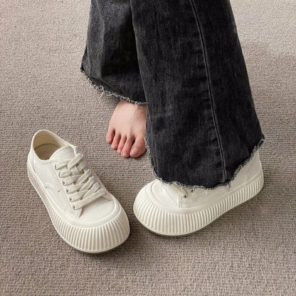 Damen Plattform Sneaker Bequem Mit Dämpfung Elegantes Design