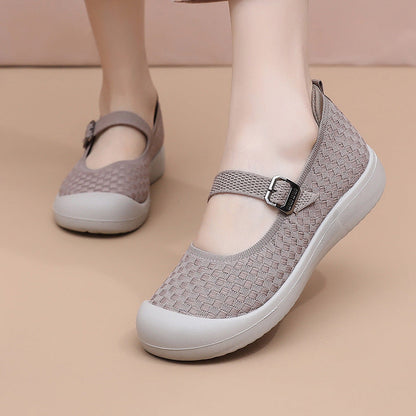 Damen Freizeitschuhe Atmungsaktiv Bequem Verstellbar