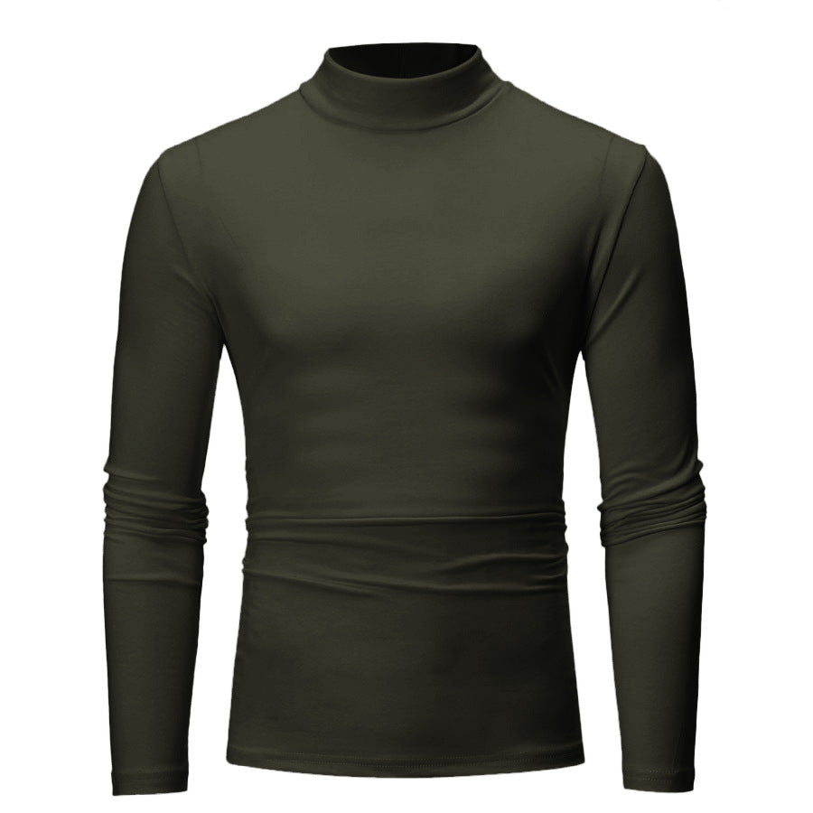 Herren Langarm T-Shirt Modern Slim Fit Kragen