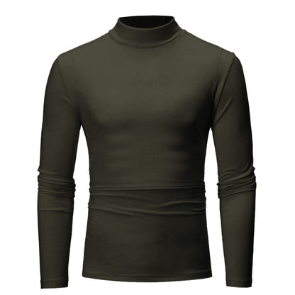 Herren Langarm T-Shirt Modern Slim Fit Kragen