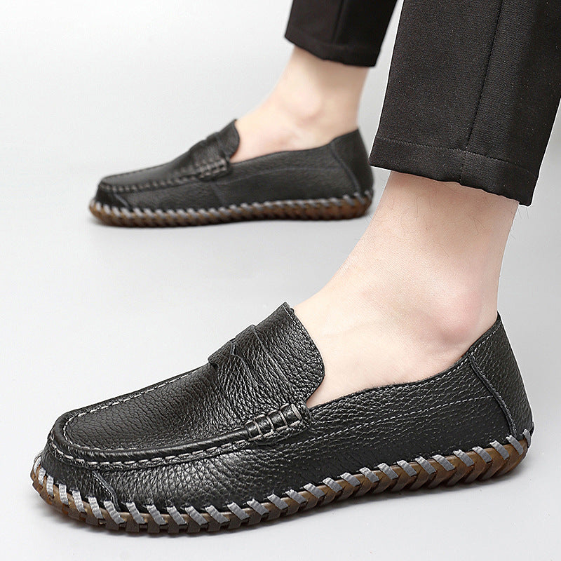Damen Mokassins Leder Handgenäht Elegantes Design