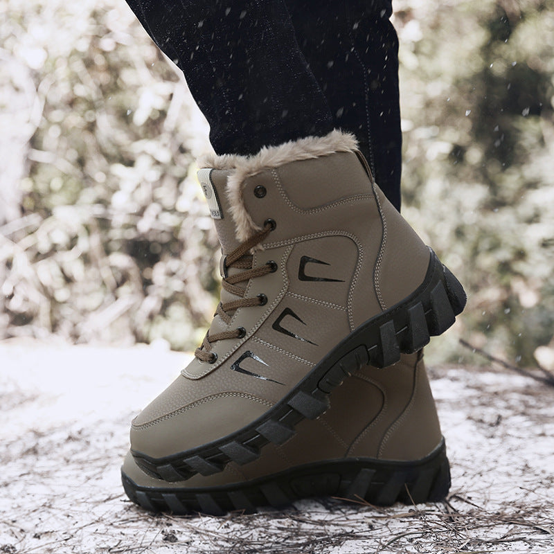 Damen Winterstiefel Isoliert Rutschfest Wärmend Schwarz - Norvielle