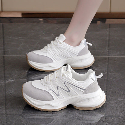 Damen Sneaker Chunky Atmungsaktives Mesh Weite Sohle