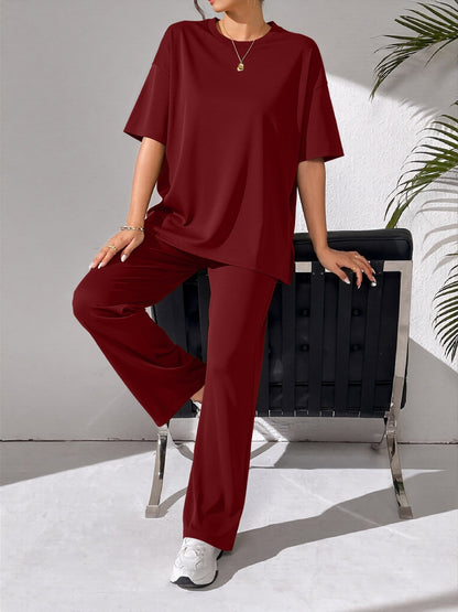 Damen Freizeit-Set Bequemes Weites Oberteil