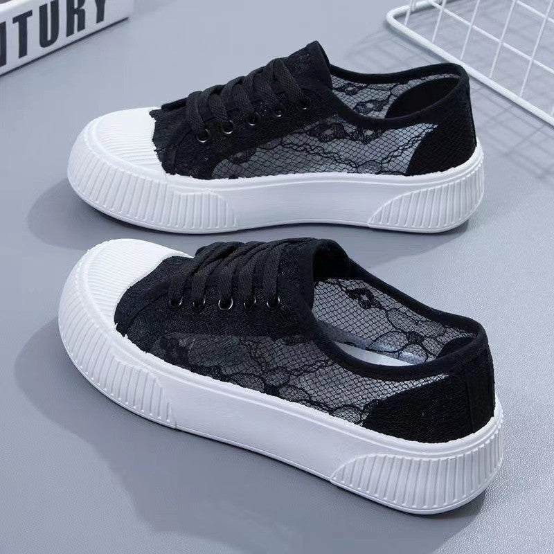 Damen Sneaker Spitze Weich Komfortabel