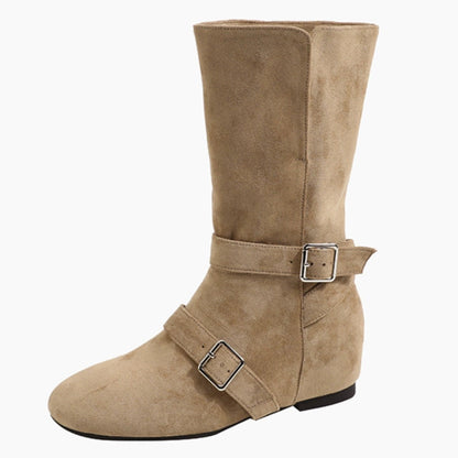 Damen Knöchelstiefel Schnürsenkel aus Leder