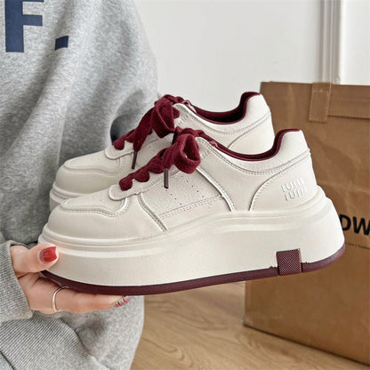 Damen Plateau Sneaker Komfortabel Ergonomisch