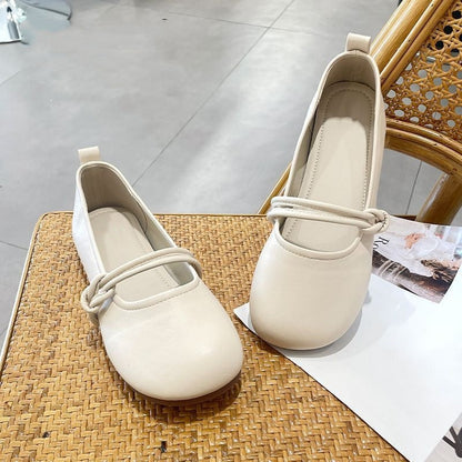 Damen Ballerinas Bequem Knotendesign
