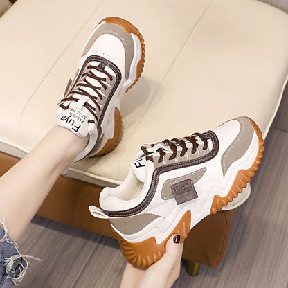 Damen Sneaker Sportlich Chunky Rutschfeste Sohle - Norvielle