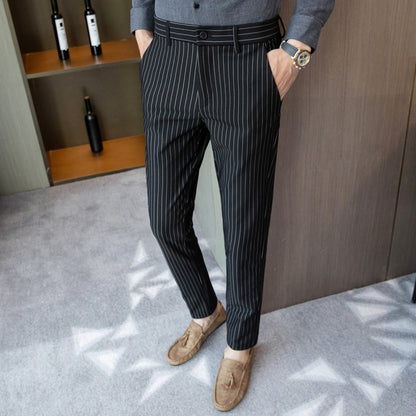 Herren Anzughose Nadelstreifen Elegant
