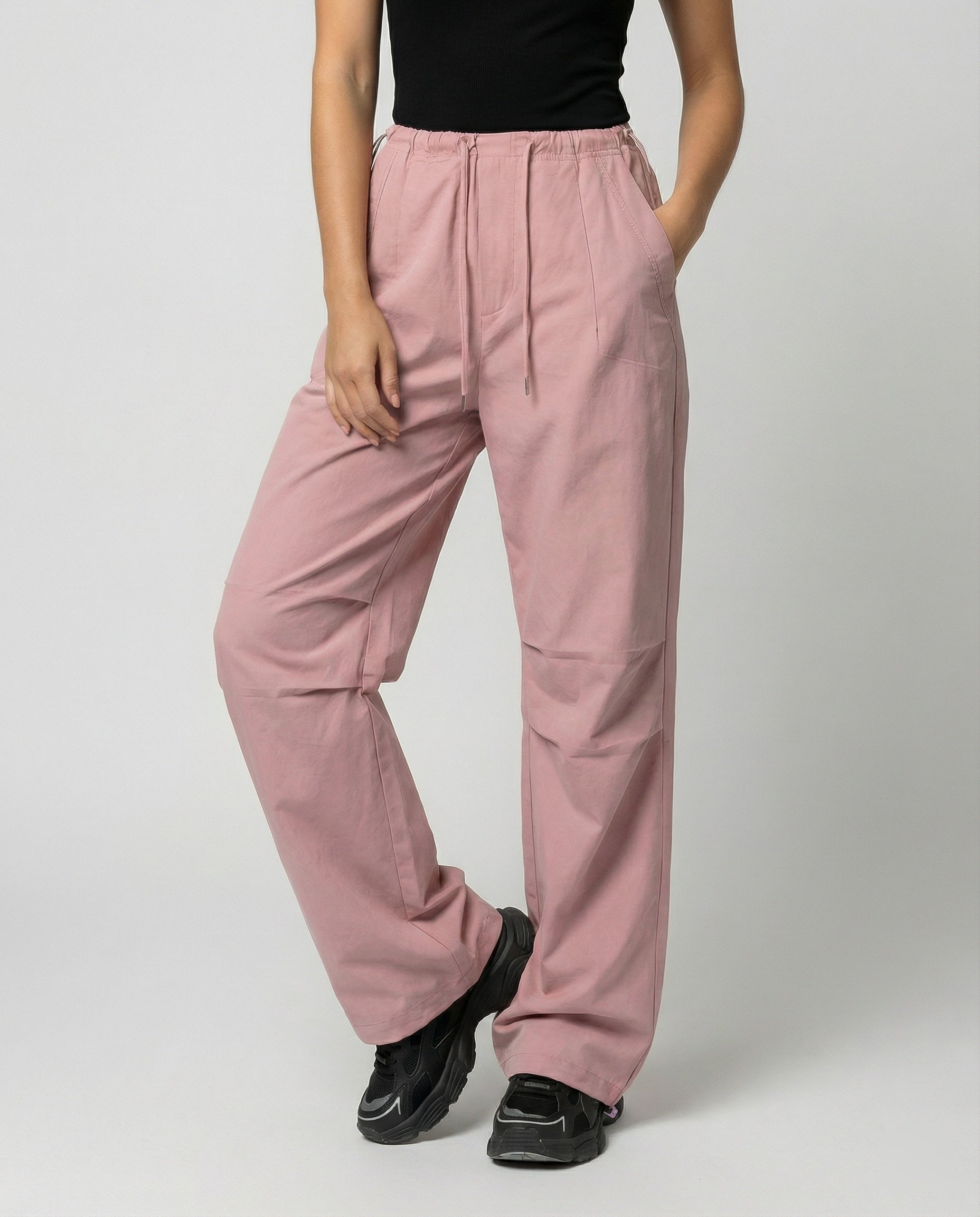Damen Freizeithose Weite Bequem Kordelzug - Norvielle