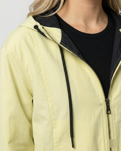Damen Kapuzenjacke Kurz Reißverschluss Blouson