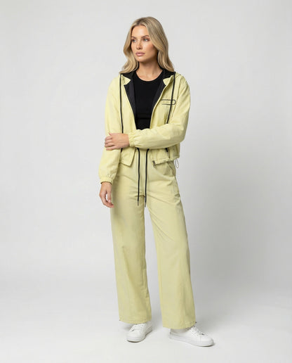 Damen Kapuzenjacke Kurz Reißverschluss Blouson - Norvielle