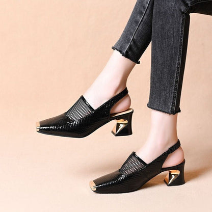 Damen Slingback Pumps Metallic Silber - Norvielle