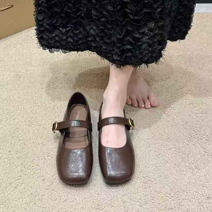 Damen Mary Jane Schuhe Elegante Schnalle
