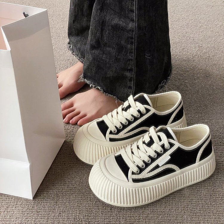 Damen Plattform Sneaker Bequem Mit Dämpfung Elegantes Design