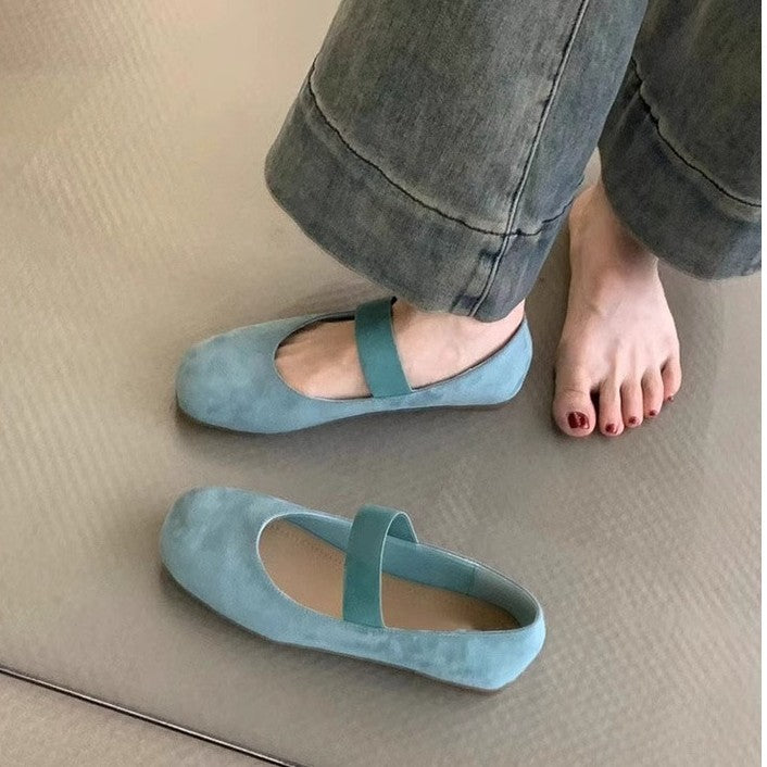 Damen Ballerinas Weich Komfort Schuhe Bequem Schwarz - Norvielle