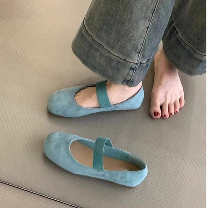 Damen Ballerinas Weich Komfort Schuhe Bequem Schwarz - Norvielle