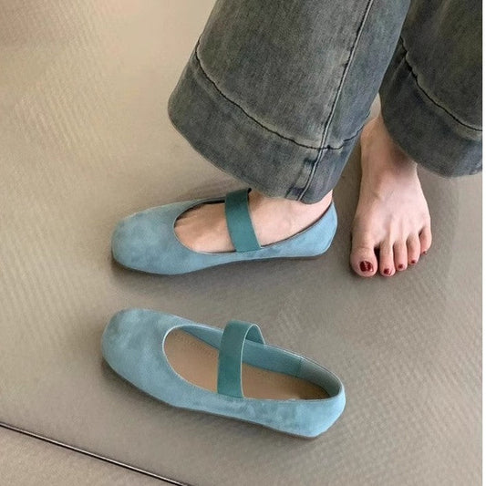 Damen Ballerinas Weich Komfort Schuhe Bequem Schwarz - Norvielle