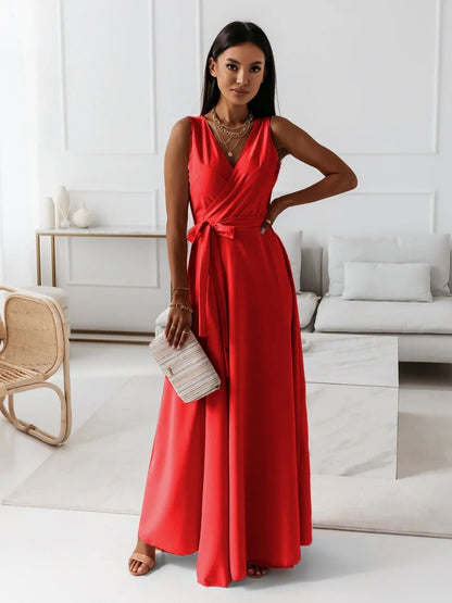 Damen Minikleid Wickelkleid V-Ausschnitt Elegantes Design