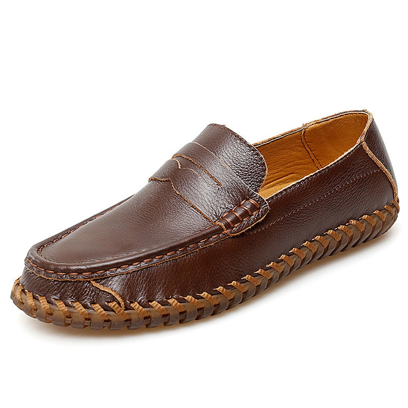 Damen Mokassins Leder Handgenäht Elegantes Design