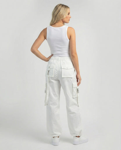 Damen Palazzo-Hose Weites Bein Mit Kordelbund