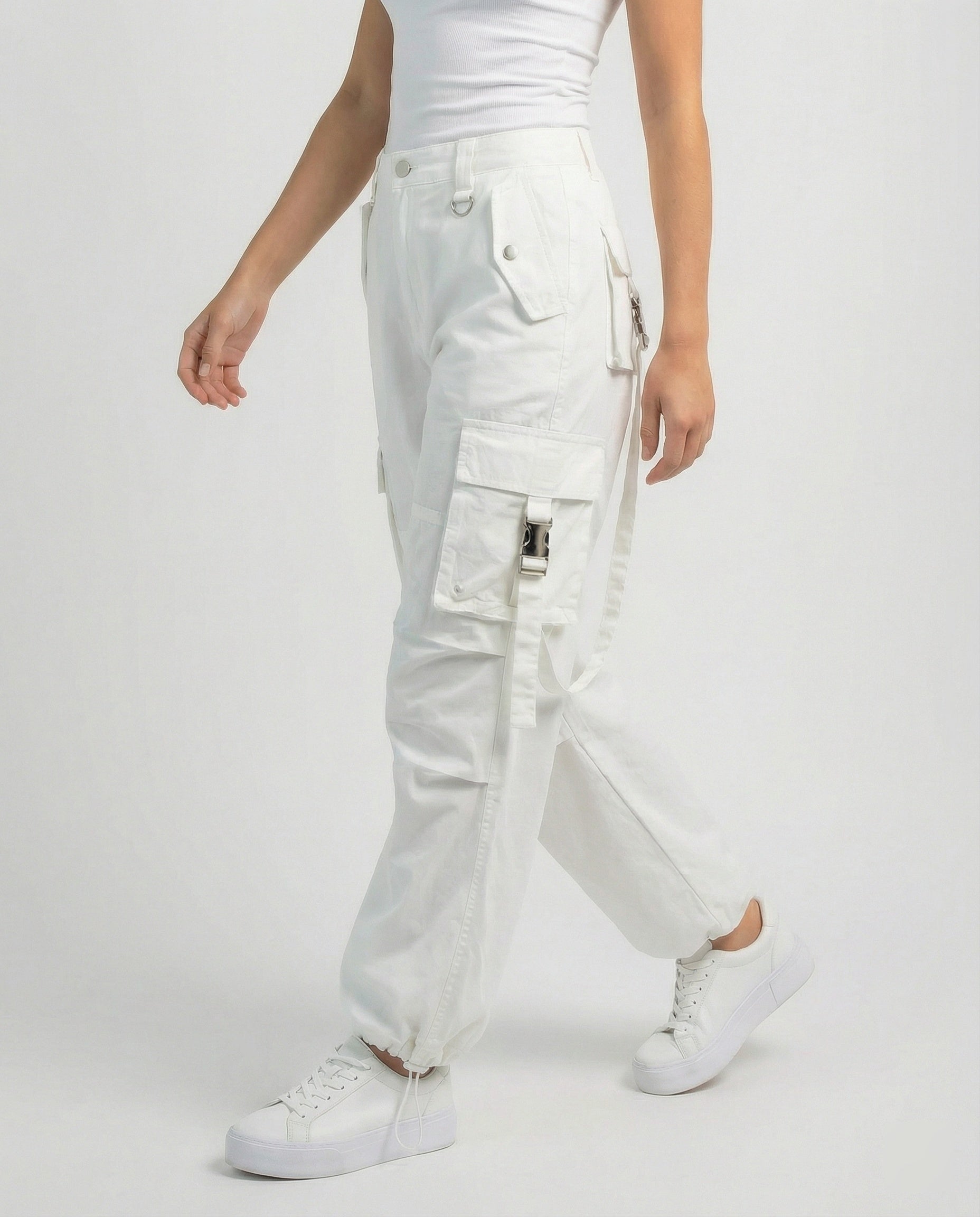 Damen Palazzo-Hose Weites Bein Mit Kordelbund Schwarz - Norvielle