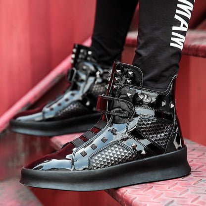 Damen High- Sneaker Netzoptik Rutschfest