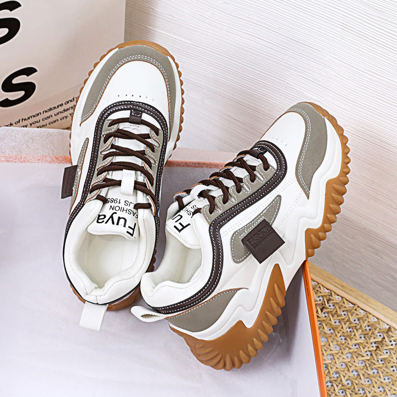 Damen Sneaker Sportlich Chunky Rutschfeste Sohle