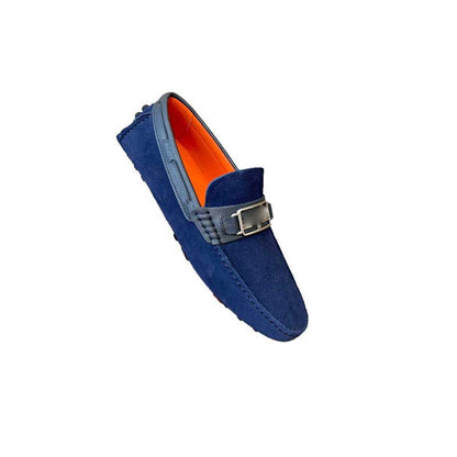 Damen Mokassins Wildleder Elegante Schnalle