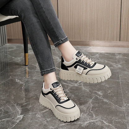 Damen Chunky Sneaker Plattform Bequem Laufsohle