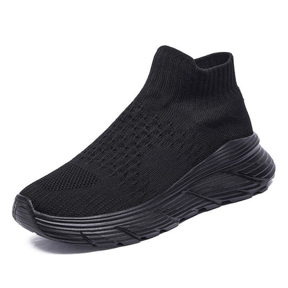 Damen Sneaker Elastisch Strick Optik Sportlich