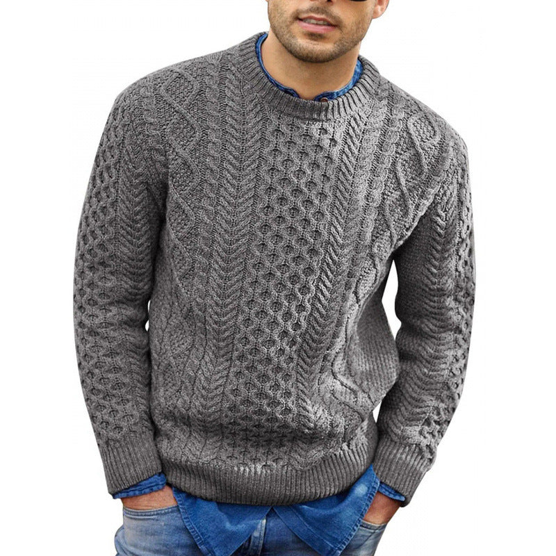 Herren Strickpullover Rundhals Bequem Frühjahr