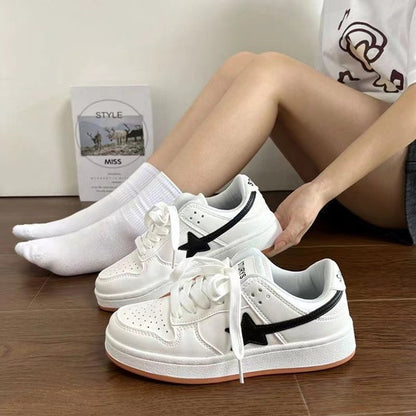 Damen Sneaker Atmungsaktives Mesh Schwarz Weiß - Norvielle