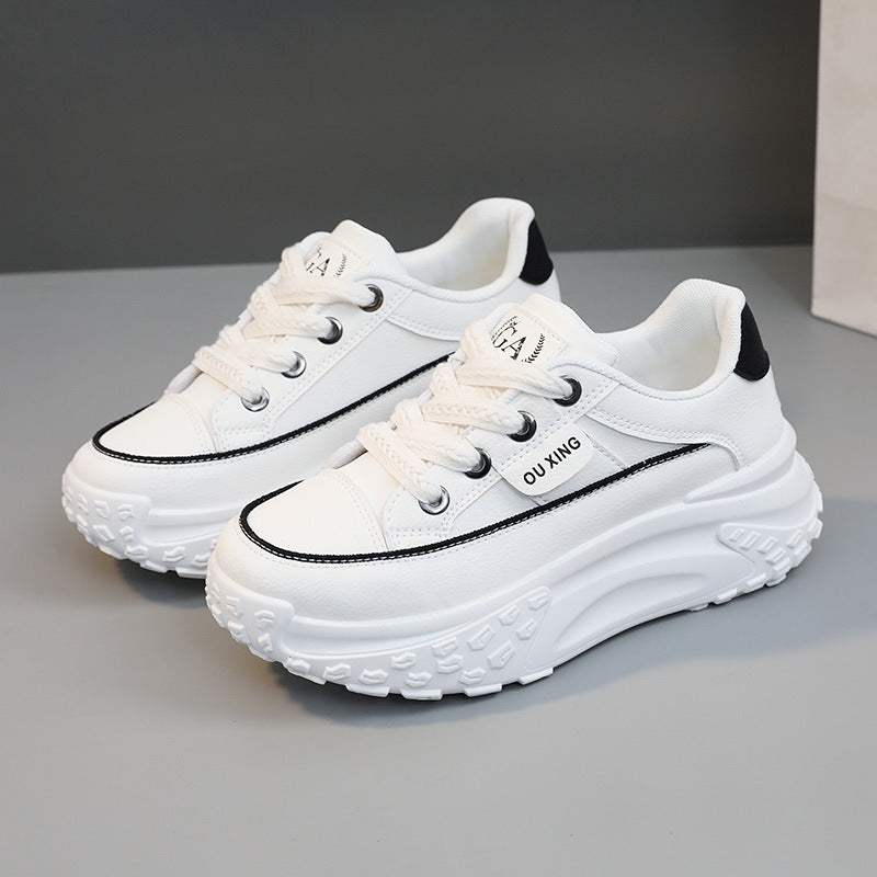 Damen Sneaker Hochwertig Sportlich Dicke Sohle