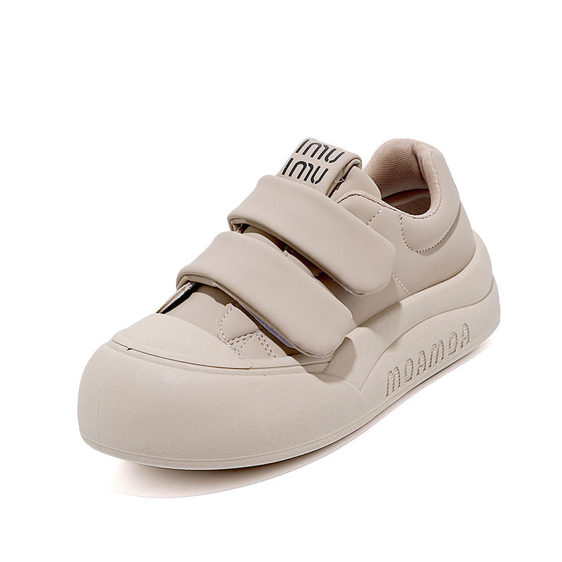 Damen Sneaker Bequem Klettverschluss Weiches Innenfutter