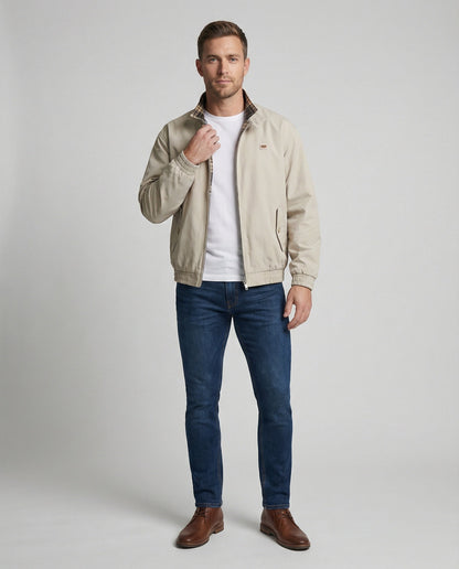 Unisex Herbstmantel Karomuster Retrojacke Locker