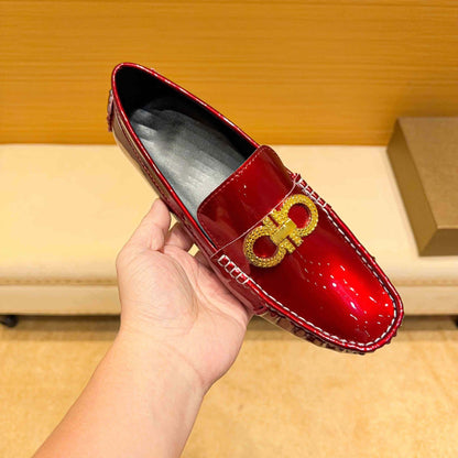Damen Mokassin Schuhe Leder Elegant