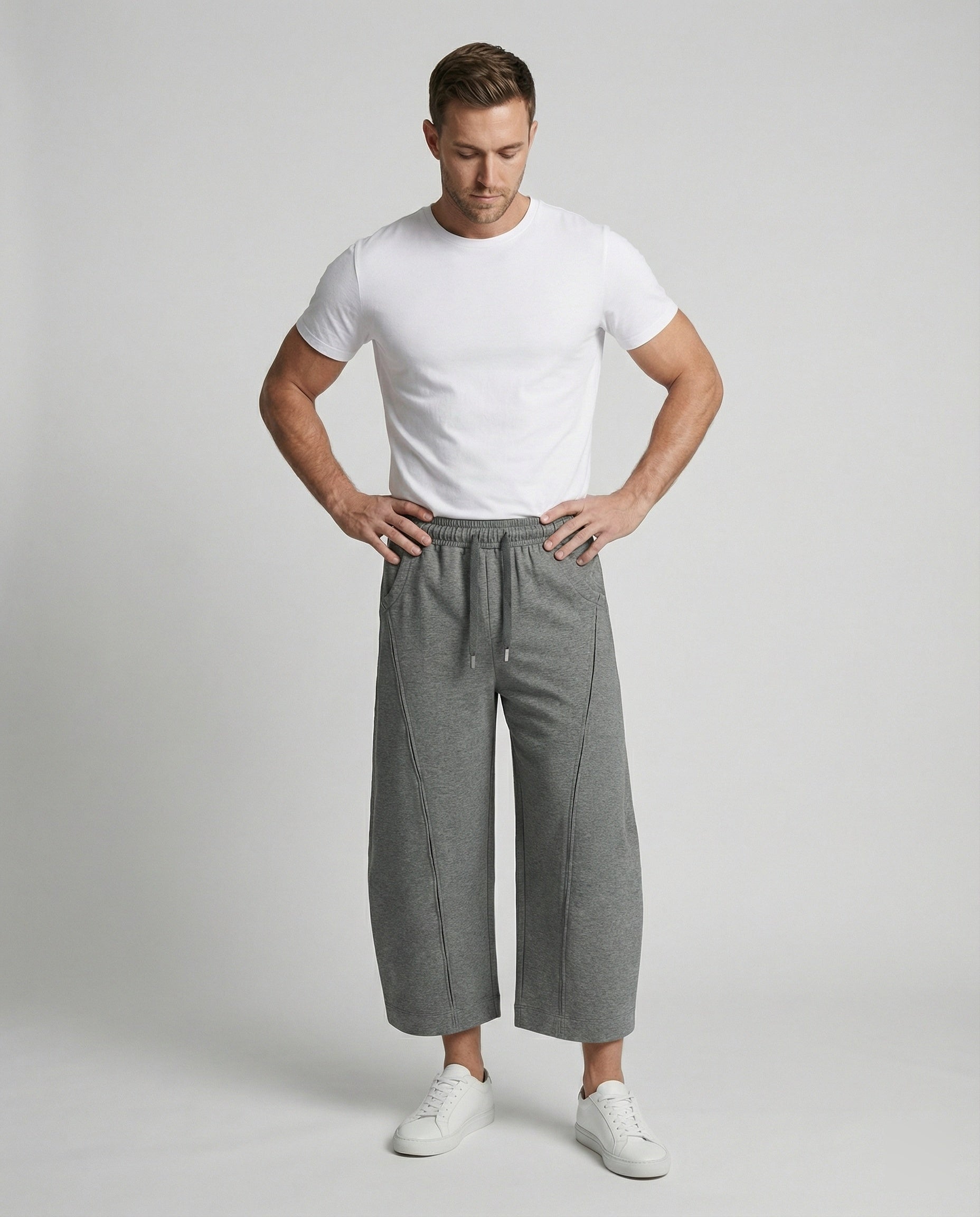 Unisex Oversize Hose Deconstructed Look Baumwolle Schwarz - Norvielle