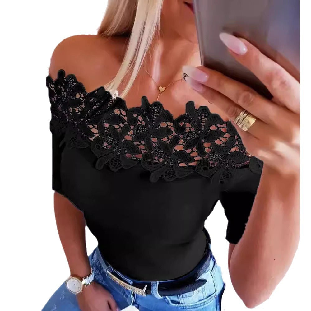 Damen Body Spitze Glitzer