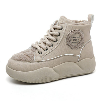 Damen Hochsneaker Robust Mit Flauschigem Innenfutter