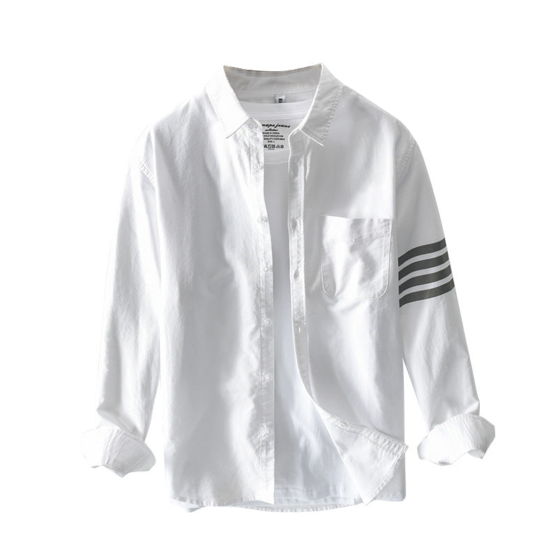 Herren Langarmhemd Baumwolle Bequem