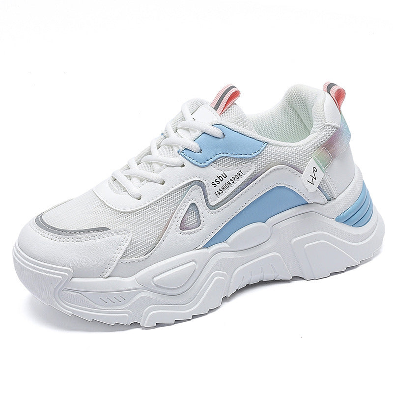 Damen Sneaker Sportlich Chunky Atmungsaktives Mesh Stabile Sohle