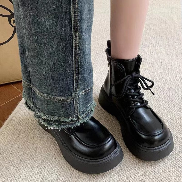 Damen High- Plattform Schnürstiefel - Norvielle