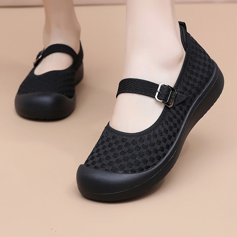 Damen Freizeitschuhe Atmungsaktiv Bequem Verstellbar