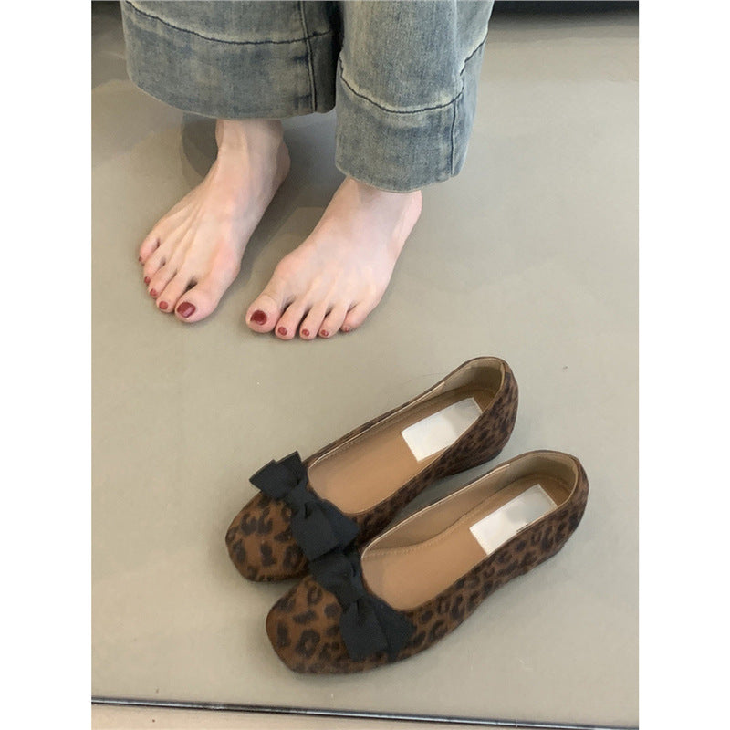 Damen Ballerinas mit Schleife aus Samt