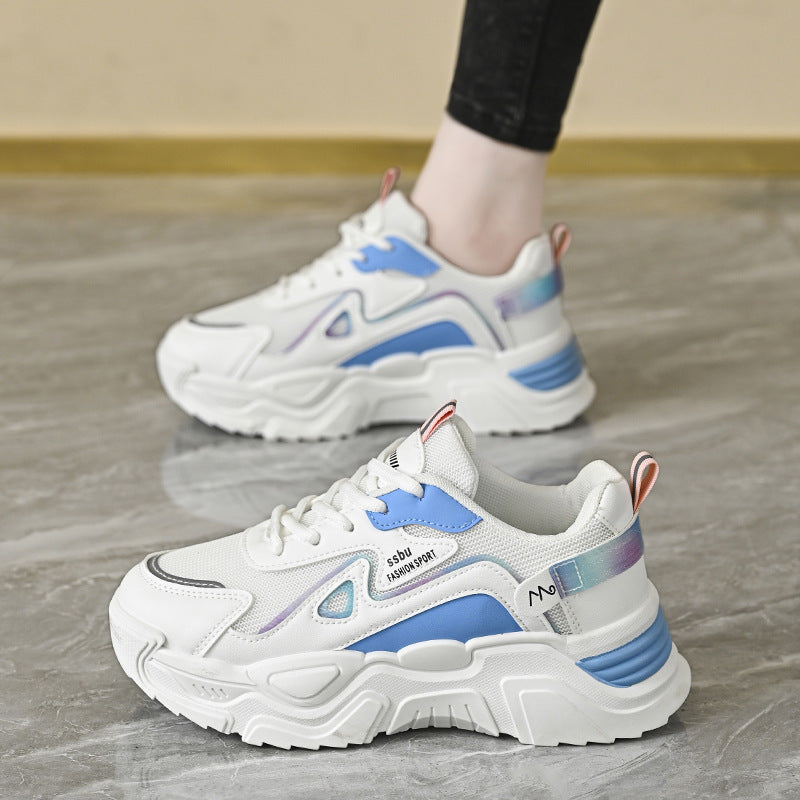 Damen Sneaker Sportlich Chunky Atmungsaktives Mesh Stabile Sohle - Norvielle