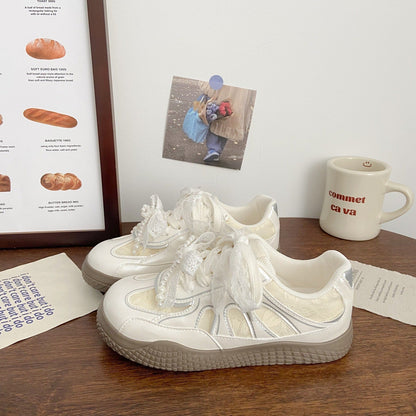 Damen Sneaker Modisch Schnürsenkel